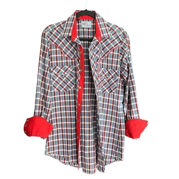 Vintage 80’s Kenny Rogers Western shirt with Pearl Snaps Sz: Men’s 15 1/2 x 34 - Picture 4 of 8